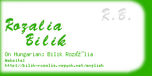 rozalia bilik business card